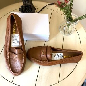 Coach leather loafers in saddle 9.5m